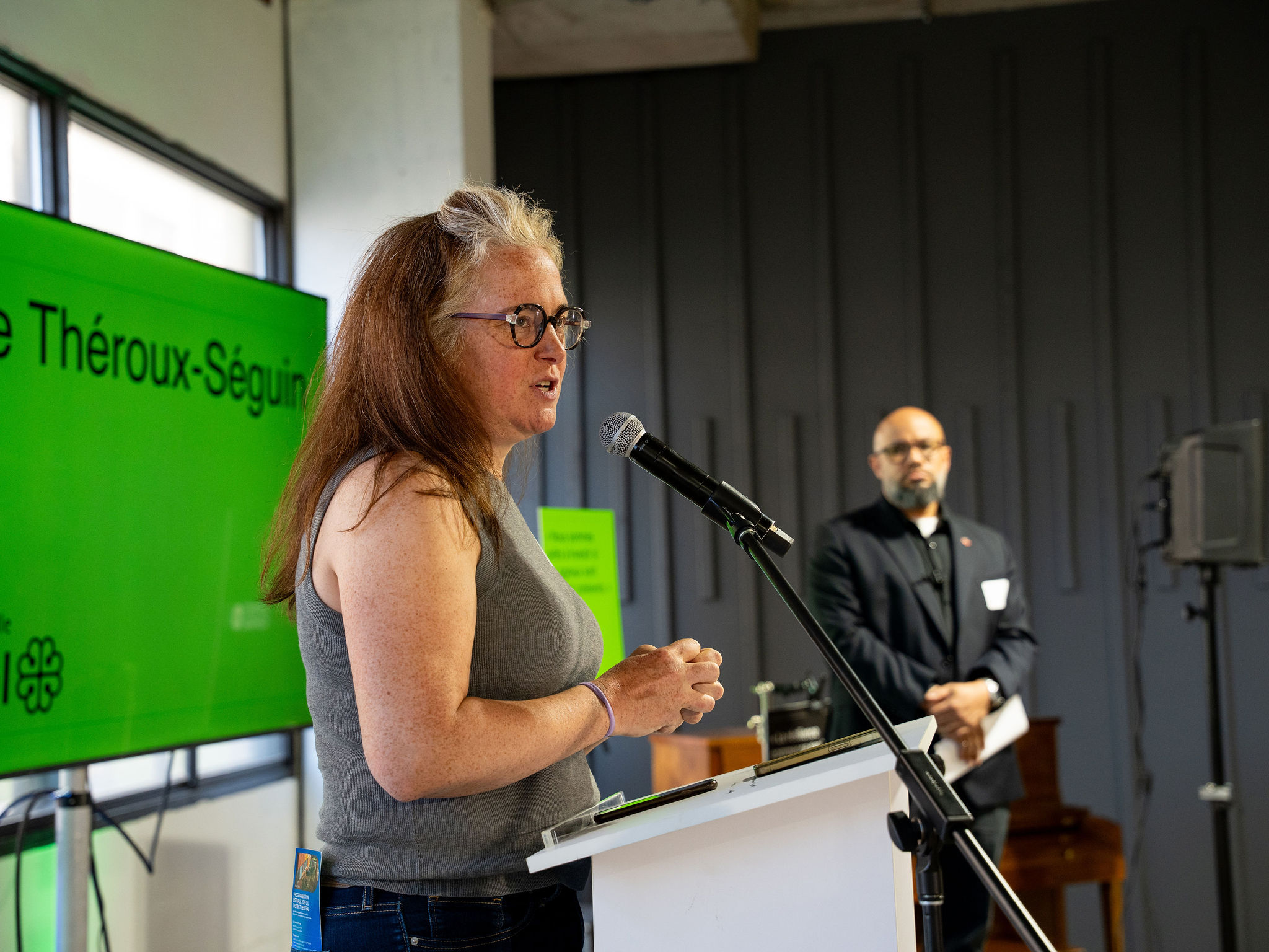 Maude Théroux-Séguin, Mayor of Ahuntsic-Cartierville, reaffirming her commitment to the District Central business community and recognizing the district as the productive heart of Montreal.